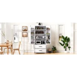 15.80 In. W X 30.30 In. D X 70.98 In. H White MDF Freestanding Linen Cabinet With 3-Shelves And 2-Drawers In White 17 15.80 In. W X 30.30 In. D X 70.98 In. H White MDF Freestanding Linen Cabinet With 3-Shelves And 2-Drawers In White -FURITURE SALE SHOP ameican white oak tahanbath linen cabinets ct xl p254905w 31 1000
