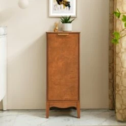 12.63 In. W X 14.50 In. D X 35.75 In. H Brown Linen Cabinet 11 12.63 In. W X 14.50 In. D X 35.75 In. H Brown Linen Cabinet -FURITURE SALE SHOP antique brown tahanbath linen cabinets z w1801108552 1f 1000