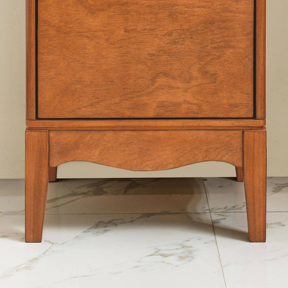 12.63 In. W X 14.50 In. D X 35.75 In. H Brown Linen Cabinet 2 12.63 In. W X 14.50 In. D X 35.75 In. H Brown Linen Cabinet - Image 2