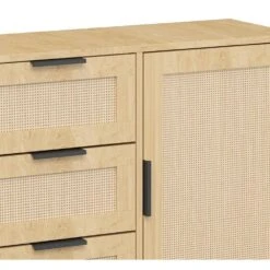 Modern Rattan Wood Dresser Wood Storage Cabinet Sideboard For Bedroom, Living Room, Entryway, Hallway -FURITURE SALE SHOP antique natural rattan tahanbath pantry organizers z w808p212693 31 1000