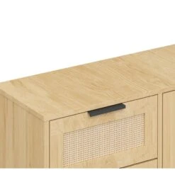 Modern Rattan Wood Dresser Wood Storage Cabinet Sideboard For Bedroom, Living Room, Entryway, Hallway -FURITURE SALE SHOP antique natural rattan tahanbath pantry organizers z w808p212693 76 1000