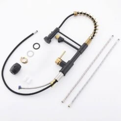 Single Handle Pull Down Sprayer Kitchen Faucet In Black+Gold -FURITURE SALE SHOP black gold tahanbath pull down kitchen faucets z w1932p156131 4f 1000