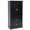 16.00 In. W X 31.30 In. D X 64.00 In. H Bathroom Storage Wall Cabinet In Black