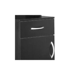 12.29 In. W X 13.38 In. D X 70.27 In. H Bathroom Storage Wall Cabinet With 1-Door And Drawer 3-Compartments In Black -FURITURE SALE SHOP black tahanbath bathroom wall cabinets z w1673p176221 66 1000