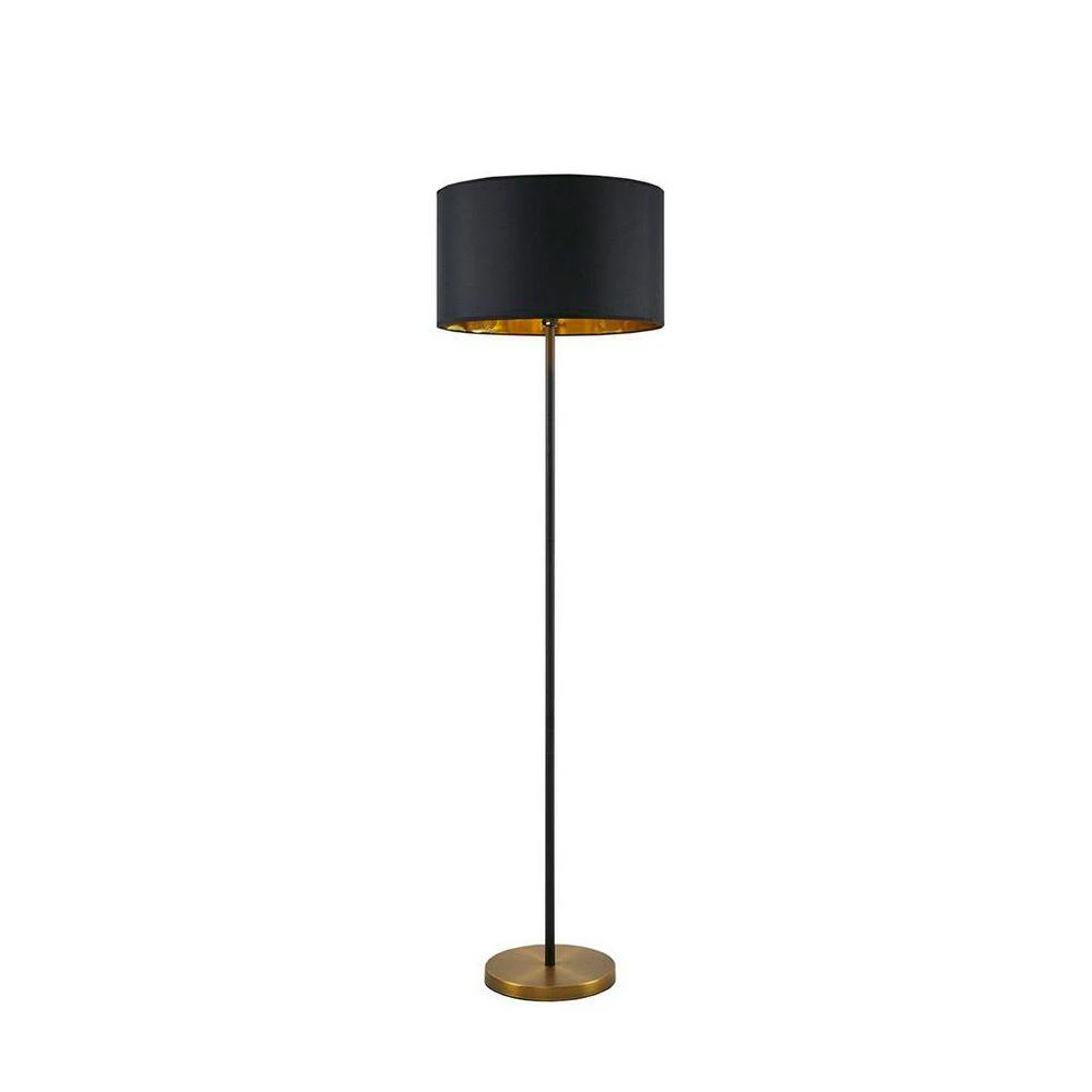 59 In. Black Modern 1-Light 1-Way (On/Off) Standard Floor Lamp For Living Room With Cotton Drum Shade 3 59 In. Black Modern 1-Light 1-Way (On/Off) Standard Floor Lamp For Living Room With Cotton Drum Shade - Image 3