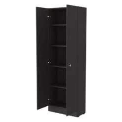 13.80 In. W X 29.50 In. D X 59.10 In. H Black Metal Freestanding Linen Cabinet W/2-Shelves And Glass Door In Black 10 13.80 In. W X 29.50 In. D X 59.10 In. H Black Metal Freestanding Linen Cabinet W/2-Shelves And Glass Door In Black -FURITURE SALE SHOP black tahanbath linen cabinets ct xl p148831 1f 1000