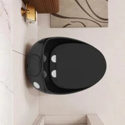 1-Piece 1.28 GPF Single Flush Egg Shape Toilet In Glossy Black 15 1-Piece 1.28 GPF Single Flush Egg Shape Toilet In Glossy Black -FURITURE SALE SHOP black tahanbath one piece toilets z w2973p301480 1f 1000