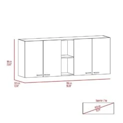 Wall Cabinet Ontario, Double Door, Black Wengue Finish -FURITURE SALE SHOP black tahanbath pantry organizers z b092123032 44 1000
