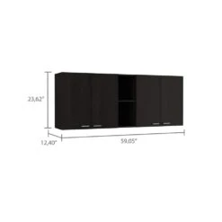 Wall Cabinet Ontario, Double Door, Black Wengue Finish -FURITURE SALE SHOP black tahanbath pantry organizers z b092123032 4f 1000