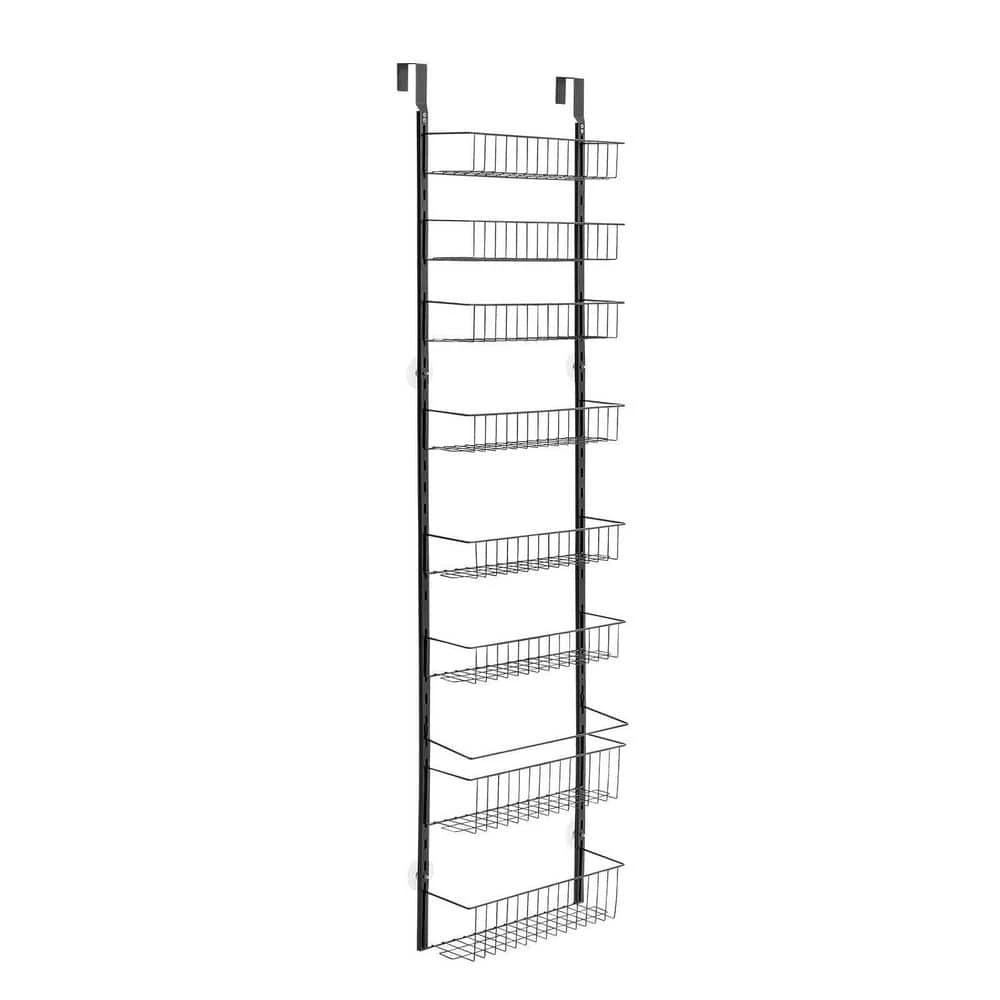 9-Tier Over The Door Pantry Organizer Hanging Storage Rack Adjustable Kitchen In Black 2 9-Tier Over The Door Pantry Organizer Hanging Storage Rack Adjustable Kitchen In Black - Image 2