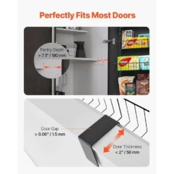 9-Tier Over The Door Pantry Organizer Hanging Storage Rack Adjustable Kitchen In Black 14 9-Tier Over The Door Pantry Organizer Hanging Storage Rack Adjustable Kitchen In Black -FURITURE SALE SHOP black tahanbath pantry organizers z d0102x3qujg 4f 1000