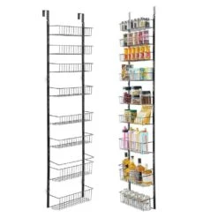 9-Tier Over The Door Pantry Organizer Hanging Storage Rack Adjustable Kitchen In Black 13 9-Tier Over The Door Pantry Organizer Hanging Storage Rack Adjustable Kitchen In Black -FURITURE SALE SHOP black tahanbath pantry organizers z d0102x3qujg c3 1000