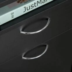 Mobile Storage Cabinet Organizer With Drawer And Cabinet, Printer Stand With Castors, Black 10 Mobile Storage Cabinet Organizer With Drawer And Cabinet, Printer Stand With Castors, Black -FURITURE SALE SHOP black tahanbath pantry organizers z w1247p173320 4f 1000