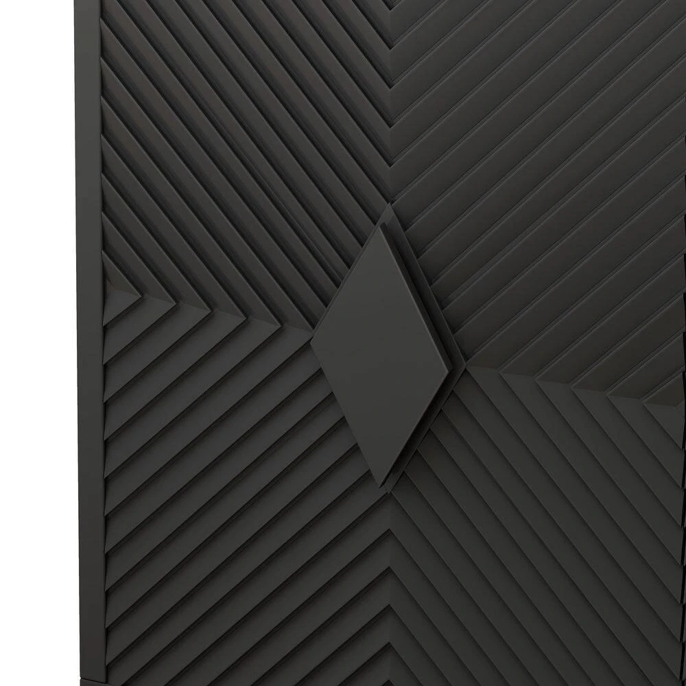 31.5 In. Black Modern 2-Door Wooden Accent Cabinet With Metal Legs, 2-Tier Storage, For Living, Entryway 7 31.5 In. Black Modern 2-Door Wooden Accent Cabinet With Metal Legs, 2-Tier Storage, For Living, Entryway - Image 7