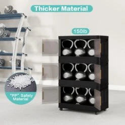 4-Tier Plastic Storage Cabinet: 20 In. Side Wide, Wheelsand Magnetic Door In Black 9 4-Tier Plastic Storage Cabinet: 20 In. Side Wide, Wheelsand Magnetic Door In Black -FURITURE SALE SHOP black tahanbath pantry organizers z w167382615 4f 1000