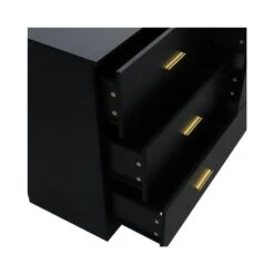 Modern Black 6-Drawer Dresser For Bedroom-Ample Storage Wide Chest Of Drawers, Sturdy And Safe -FURITURE SALE SHOP black tahanbath pantry organizers z w1785118925 44 1000