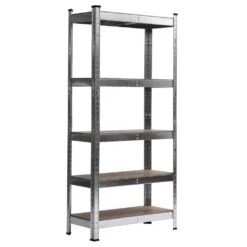 5-Tier Galvanized Metal Storage Rack: Heavy Duty, Adjustable Shelves In Black 15 5-Tier Galvanized Metal Storage Rack: Heavy Duty, Adjustable Shelves In Black -FURITURE SALE SHOP black tahanbath pantry organizers z w1790120823 31 1000