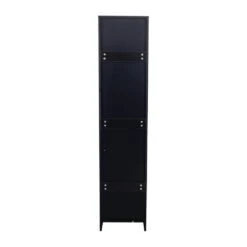 Wall Mounted Storage Cabinet, 15.75 In. D X 15.75 In. W X 70.87 In. H, Black -FURITURE SALE SHOP black tahanbath pantry organizers z w331p187587 1f 1000