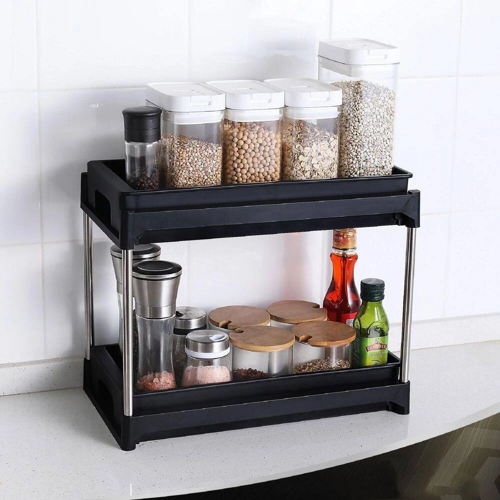 Organizers And Storage Cabinet Organizers And Storage Pull Out Drawers 2-Hooks In Black 4 Organizers And Storage Cabinet Organizers And Storage Pull Out Drawers 2-Hooks In Black - Image 4