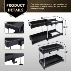 Organizers And Storage Cabinet Organizers And Storage Pull Out Drawers 2-Hooks In Black 9 Organizers And Storage Cabinet Organizers And Storage Pull Out Drawers 2-Hooks In Black -FURITURE SALE SHOP black tahanbath pantry organizers z w679123928 4f 1000