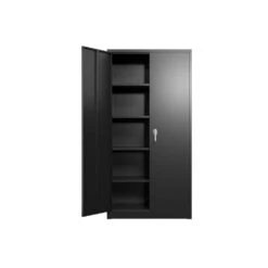 Tall Metal Storage Cabinet – Scratch-Resistant, Anti-Tipping, Easy Assembly In Black -FURITURE SALE SHOP black tahanbath pantry organizers z w688137522 1f 1000