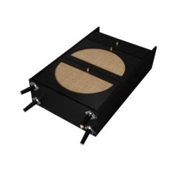 Rattan, Allen 2 Door 1 Drawer Cabinet, Shoe Rack, Double Layer, Suitable For Entrance In Black -FURITURE SALE SHOP black tahanbath pantry organizers z w688141535 4f 1000