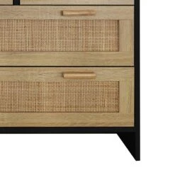 4-Drawers Rattan Cabinet, For Bedroom, Living Room, Dining Room, Hallways, Easy Assembly, Black 14 4-Drawers Rattan Cabinet, For Bedroom, Living Room, Dining Room, Hallways, Easy Assembly, Black -FURITURE SALE SHOP black tahanbath pantry organizers z w757137660 44 1000