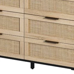 43.31 In. 6-Drawers Rattan Storage Cabinet Rattan Drawer, For Bedroom, Living Room, Black 14 43.31 In. 6-Drawers Rattan Storage Cabinet Rattan Drawer, For Bedroom, Living Room, Black -FURITURE SALE SHOP black tahanbath pantry organizers z w75784348 fa 1000