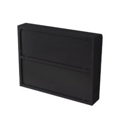 3-Door Arched Wall Mounted Glass Cabinets For Kitchen, Living Room And Bathroom (Black) -FURITURE SALE SHOP black tahanbath pantry organizers z w757p221501 4f 1000