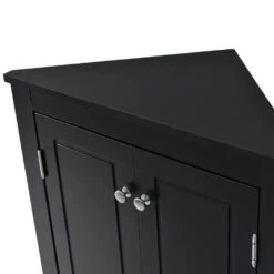 Black Triangle Bathroom Storage Cabinet With Adjustable Shelves Freestanding Floor Cabinet For Home Kitchen 21 Black Triangle Bathroom Storage Cabinet With Adjustable Shelves Freestanding Floor Cabinet For Home Kitchen -FURITURE SALE SHOP black tahanbath pantry organizers z wf291467aab 1f 1000