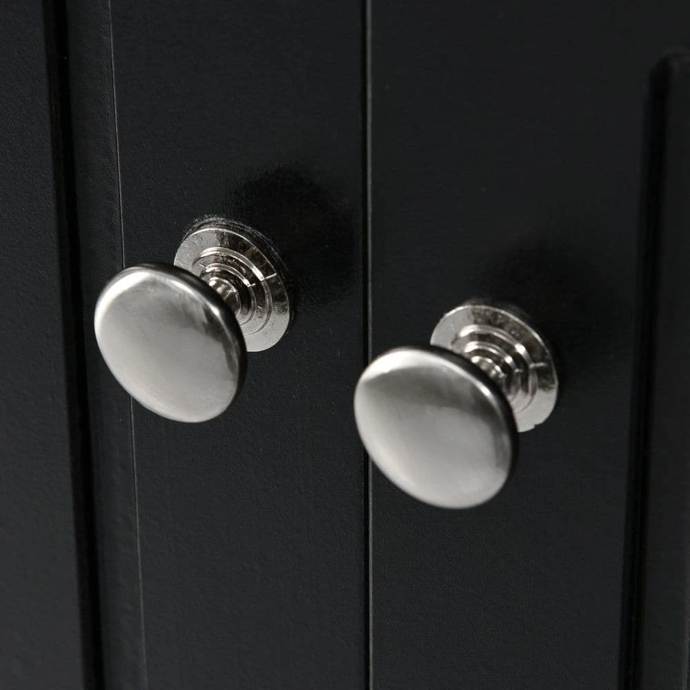 Black Triangle Bathroom Storage Cabinet With Adjustable Shelves Freestanding Floor Cabinet For Home Kitchen 9 Black Triangle Bathroom Storage Cabinet With Adjustable Shelves Freestanding Floor Cabinet For Home Kitchen - Image 9