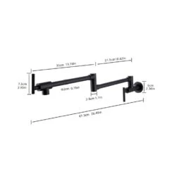 Brass Pot Filler, Wall Mount Commercial Pot Filler Faucet, Brass Copper Material Kitchen Folding Faucet -FURITURE SALE SHOP black tahanbath pot fillers z w1932p144229 fa 1000