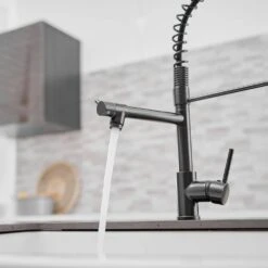 Commercial Kitchen Faucet With Single-Handle, Pull Down Sprayer Kitchen Faucet, Kitchen Sink Faucet In Black Bronze -FURITURE SALE SHOP black tahanbath pull down kitchen faucets y xy 191 33orb 50 1 us 44 1000