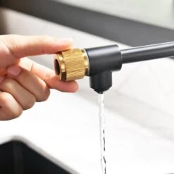 Single-Handle Pull Down Sprayer Kitchen Faucet In Black, Brushed Gold Drinking Water Faucet 3 In 1 Commercial Style -FURITURE SALE SHOP black tahanbath pull down kitchen faucets y xy 33bng 2p us 1d 1000