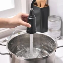 Kitchen Faucet With Pull Out Sprayer Black Stainless Steel Single Handle Kitchen Sink Faucets -FURITURE SALE SHOP black tahanbath pull down kitchen faucets z w1932130232 4f 1000