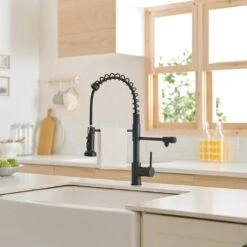 Purifier Kitchen Faucet Drinking Water Faucet, Pull Down Water Filter Kitchen Sink Faucets (Matte Black) -FURITURE SALE SHOP black tahanbath pull down kitchen faucets z w1932p148119 1f 1000