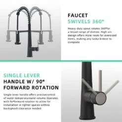 Faucet For Kitchen Sink, Black Kitchen Faucet With Pull Down Sprayer, Modern Commercial Spring Pull-Out Sink Faucet 9 Faucet For Kitchen Sink, Black Kitchen Faucet With Pull Down Sprayer, Modern Commercial Spring Pull-Out Sink Faucet -FURITURE SALE SHOP black tahanbath pull down kitchen faucets z w1932p154734 4f 1000