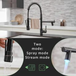 Single Handle Pull Down Sprayer Kitchen Faucet In Black 9 Single Handle Pull Down Sprayer Kitchen Faucet In Black -FURITURE SALE SHOP black tahanbath pull down kitchen faucets z w1932p155918 4f 1000