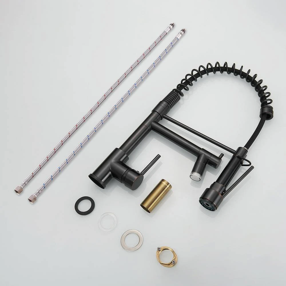 Single Handle Pull Down Sprayer Kitchen Faucet In Black 2 Single Handle Pull Down Sprayer Kitchen Faucet In Black - Image 2