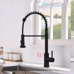 Touchless Kitchen Faucet, Hands Free Automatic Smart Kitchen Faucet Black Smart Kitchen Faucet 14 Touchless Kitchen Faucet, Hands Free Automatic Smart Kitchen Faucet Black Smart Kitchen Faucet -FURITURE SALE SHOP black tahanbath pull down kitchen faucets z w1932p156238 76 1000