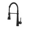 Commercial Black Kitchen Faucet With Pull Down Sprayer, Single Handle Single Lever Kitchen Sink Faucet