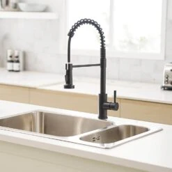 Commercial Black Kitchen Faucet With Pull Out Sprayer, Single Handle Single Lever Kitchen Sink Faucet -FURITURE SALE SHOP black tahanbath pull down kitchen faucets z w1932p172331 66 1000