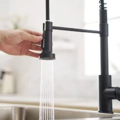 Commercial Black Kitchen Faucet With Pull Out Sprayer, Single Handle Single Lever Kitchen Sink Faucet -FURITURE SALE SHOP black tahanbath pull down kitchen faucets z w1932p172331 76 1000