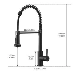 Commercial Black Kitchen Faucet With Pull Out Sprayer, Single Handle Single Lever Kitchen Sink Faucet -FURITURE SALE SHOP black tahanbath pull down kitchen faucets z w1932p172331 c3 1000
