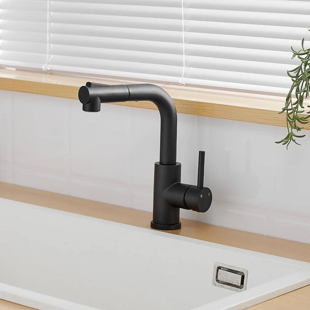 Sink Faucet, Black Kitchen Faucets With Pull Out Sprayer, Bathroom Sink Faucets Mini Bar Prep Faucet 2 Sink Faucet, Black Kitchen Faucets With Pull Out Sprayer, Bathroom Sink Faucets Mini Bar Prep Faucet - Image 2