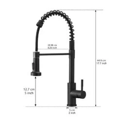 Kitchen Faucet With Pull Down Sprayer Black Stainless Steel Single Handle Pull Out Spring Sink Faucets -FURITURE SALE SHOP black tahanbath pull down kitchen faucets z w1932p224868 76 1000