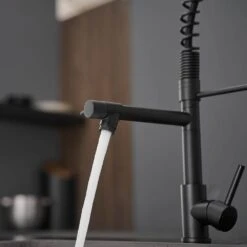 Commercial Stainless Steel Kitchen Faucet With Pull Down Sprayer, Single Handle Single Lever Kitchen Sink Faucet -FURITURE SALE SHOP black tahanbath pull down kitchen faucets z w1932p224883 44 1000