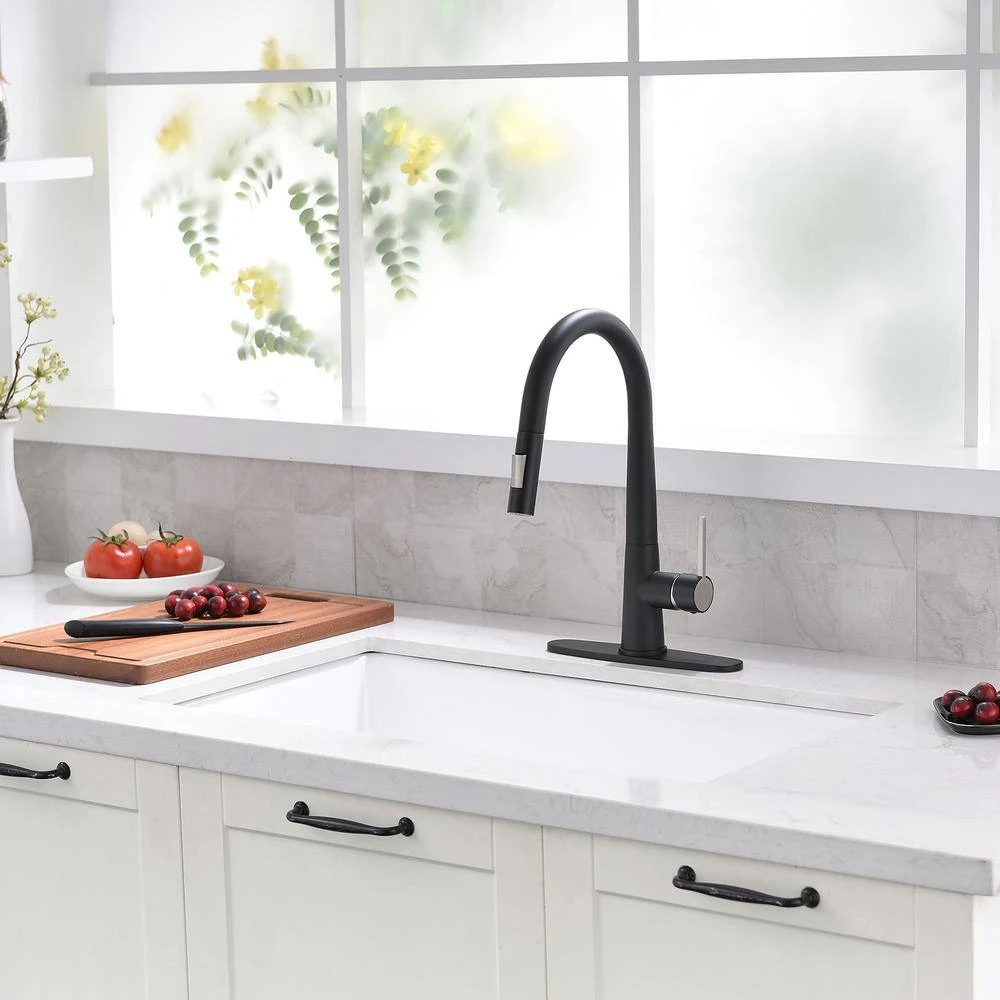 Pull Out Kitchen Faucet Black Kitchen Faucet Single Handle Kitchen Faucet 2 Pull Out Kitchen Faucet Black Kitchen Faucet Single Handle Kitchen Faucet - Image 2