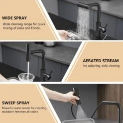 Kitchen Sink Faucet, Black Kitchen Faucets With Pull Out Sprayer, Kitchen Bar Faucet Single Hole Faucet 14 Kitchen Sink Faucet, Black Kitchen Faucets With Pull Out Sprayer, Kitchen Bar Faucet Single Hole Faucet -FURITURE SALE SHOP black tahanbath pull out kitchen faucets z w1932p218059 76 1000