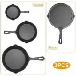 3-Piece Pre-Seasoned Cast Iron Skillet Set 6/8/10 In. Non-Stick Oven Safe Cookware Heat-Resistant Frying Pan 11 3-Piece Pre-Seasoned Cast Iron Skillet Set 6/8/10 In. Non-Stick Oven Safe Cookware Heat-Resistant Frying Pan -FURITURE SALE SHOP black tahanbath skillets z d0102hquefa 66 1000
